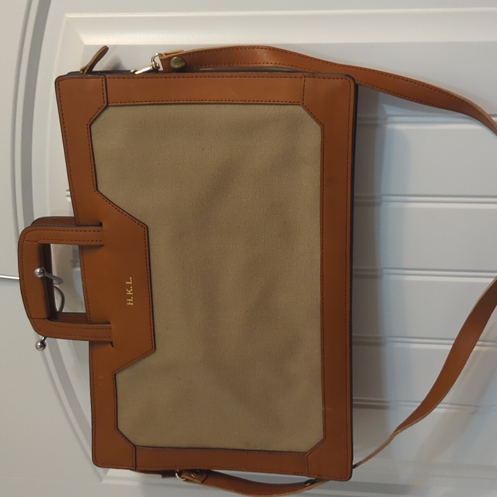 Ralph Herbert California Saddle Leather Briefcase Document Bag - Picture 3 of 10
